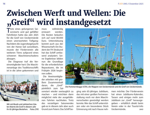 Zwischen Werft und Wellen (FUER UNS Dez 2025)