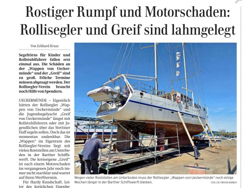 Rostiger Rumpf und Motorschaden